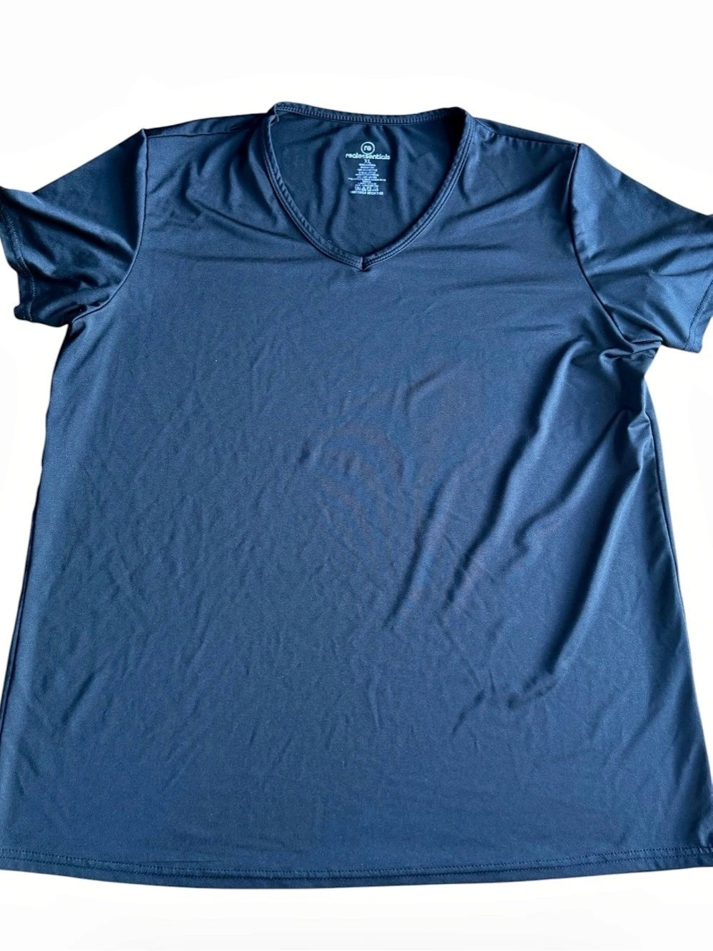 Real Essentials Women’s XL V-neck Short Sleeve Athletic T-Shirts (3-Pack)